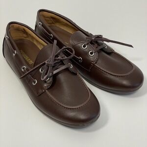 Nwob‎ Cushionaire Womens Brown Faux Leather Boat Shoes Moccasins Loafers Size 8